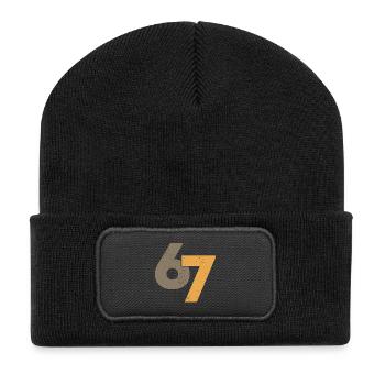 67 in Retro Style - Recycled Patch Beanie - black - Front