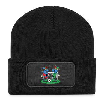 67 Six Seven Costume Carnaval Football Italie Mème - Beanie recyclé à patch - noir - Devant