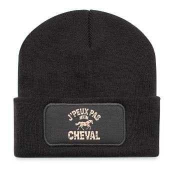 J'Peux Pas J'Ai Cheval - Beanie recyclé à patch - charbon - Devant