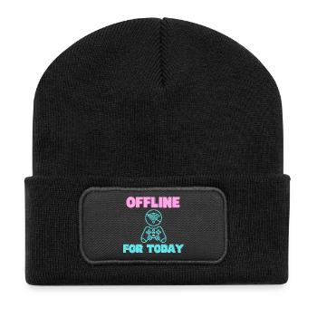 Offline For Today Neon Gamer - Recycled Patch Beanie - black - Front