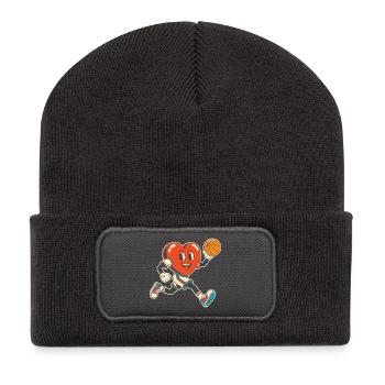 Basketball Heart Mascot Sprint - Recycled Patch Beanie - dark grey - Front