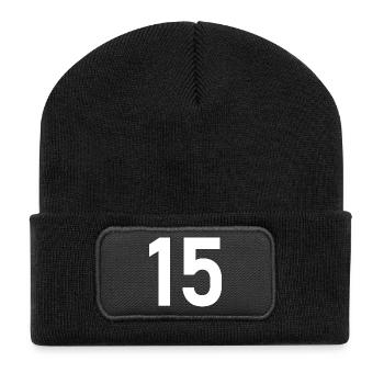 15. 15 YEARS. 15th ANNIVERSARY. 15 YEAR ANNIVERSARY. - Recycled Patch Beanie - black - Front