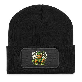 Happy St Patrick’s Day Irish Pride - St. Paddys - Recycled Patch Beanie - black - Front