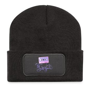 Love songs. Retro Music Cassette. - Recycled Patch Beanie - dark grey - Front