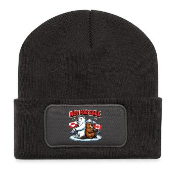 Groenland Non à vendre Politique drôle - Beanie recyclé à patch - charbon - Devant