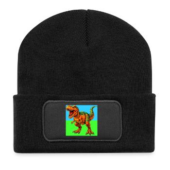 dinosaure - Beanie recyclé à patch - noir - Devant