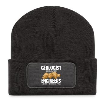 Geologe Held: Ingenieure Brauchen Helden - Recycelte Patch Beanie - Dunkelgrau - Vorne