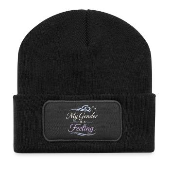 Queer Trans Bekräftigt Trostidentitätsliebe - Recycelte Patch Beanie - Schwarz - Vorne