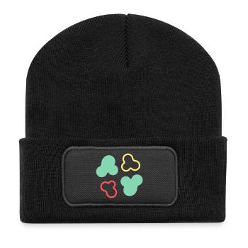 Amoeba Cells Shape Colorful - Recycled Patch Beanie - black - Front