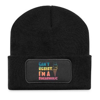 Cant Resist Sugarholic Cream Gradient - Recycled Patch Beanie - black - Front