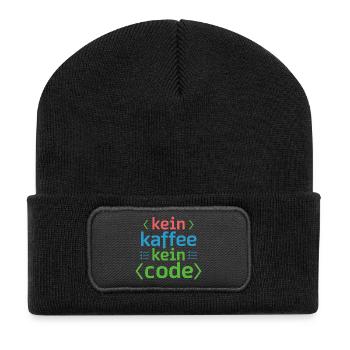 No Coffee No Code Programmer Computer Scientist - Recycled Patch Beanie - black - Front