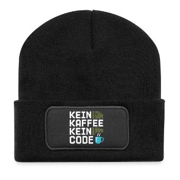 No Coffee No Code Programmer Computer Scientist - Recycled Patch Beanie - black - Front