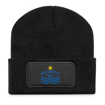 Vagues du Soleil de Psarrou Mykonos - Beanie recyclé à patch - noir - Devant