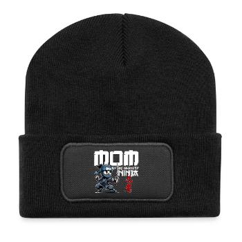 Maman de l’anniversaire Ninja Anniversaire Drôle - Beanie recyclé à patch - noir - Devant