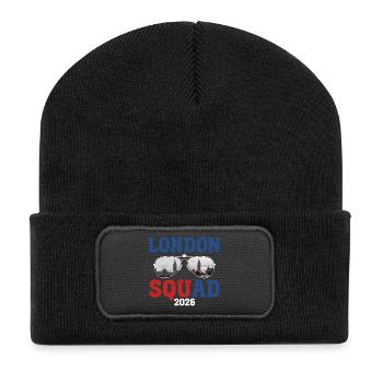 Équipe de Londres 2026 - Beanie recyclé à patch - noir - Devant