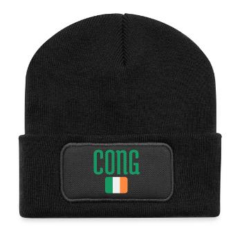 Cong Irish Flag Typography - Recycled Patch Beanie - black - Front