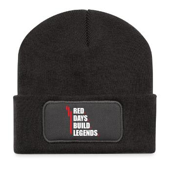 Red days build legends Aktienmarkt Börse Trader - Recycelte Patch Beanie - Dunkelgrau - Vorne
