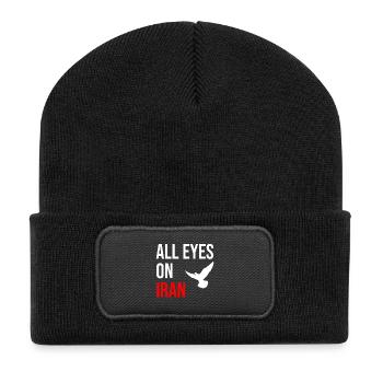 All Eyes On Iran - Recycled Patch Beanie - black - Front