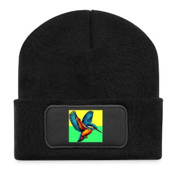 martin-pêcheur - Beanie recyclé à patch - noir - Devant