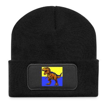 dinosaure - Beanie recyclé à patch - noir - Devant