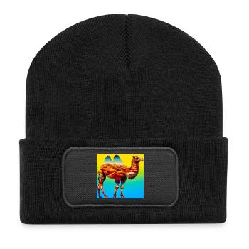 camel - Recycled Patch Beanie - black - Front