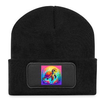 turtle - Recycled Patch Beanie - black - Front