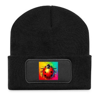 coccinelle - Beanie recyclé à patch - noir - Devant