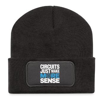 Schaltkreise Machen Technik Sinnvoller - Recycelte Patch Beanie - Dunkelgrau - Vorne