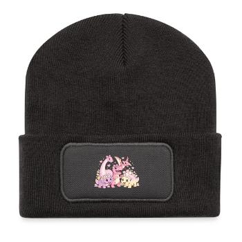 Meuble Troupe de Dinos Filles Mignonnes - Beanie recyclé à patch - charbon - Devant