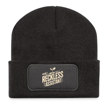 Nature's Reckless Assistant - Recycled Patch Beanie - dark grey - Front