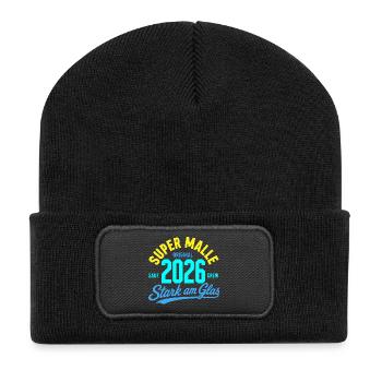 Malle 2026 Strong on the Glass Sauf Crew Original - Recycled Patch Beanie - black - Front