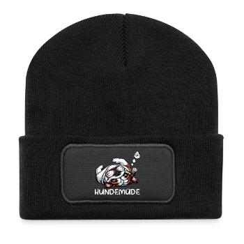Dog Tired English Bulldog Bully Bully Owner - Recycled Patch Beanie - black - Front