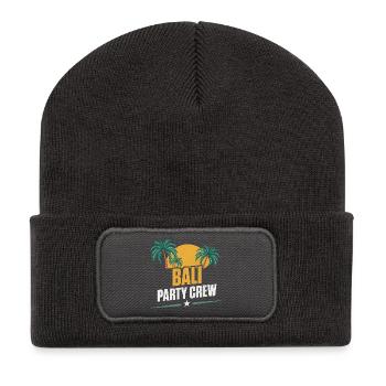 Bali Party Crew - Recycelte Patch Beanie - Dunkelgrau - Vorne