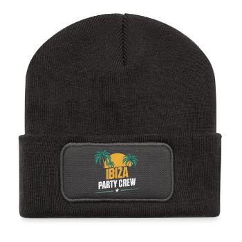Ibiza Party Crew - Recycelte Patch Beanie - Dunkelgrau - Vorne