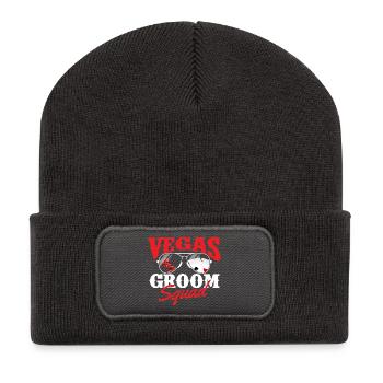 Équipe de garçons de la Vegas Groom Squad - Beanie recyclé à patch - charbon - Devant