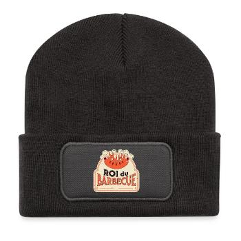 Roi du Barbecue Vintage - Beanie recyclé à patch - charbon - Devant