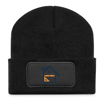 House of Tools Craftsman Logo - Recycled Patch Beanie - black - Front