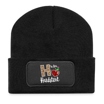 Headstart Leopard H Karoherz - Recycelte Patch Beanie - Schwarz - Vorne
