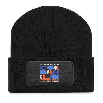 Cool Dads Club - Papa Vatertag Geschenk - Recycelte Patch Beanie - Schwarz - Vorne