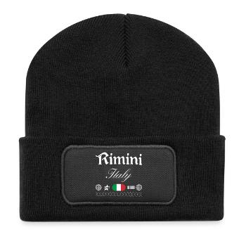 Rimini Italy Streetwear Travel Souvenir - Recycled Patch Beanie - black - Front