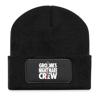 Groom's Nightmare Horror Crew Design - Recycled Patch Beanie - black - Front