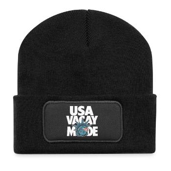 Conception de statues de mode USA Vacay - Beanie recyclé à patch - noir - Devant