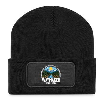 Waymaker Isaiah 42:16 Promise Keeper - Recycled Patch Beanie - black - Front