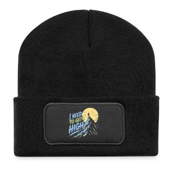 Mountain Hiking Adventure - I Need to Go High - Recycled Patch Beanie - black - Front