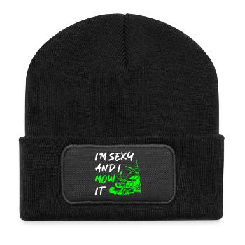 I_Am_Sexy_And_I_Mow_It - Beanie recyclé à patch - noir - Devant