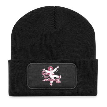 KEIN TALENT ZUM UNGLÜCKLICH SEIN Mädchen rosa - Recycelte Patch Beanie - Schwarz - Vorne