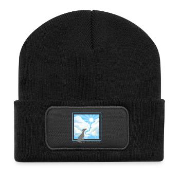 Plus qu’un animal de compagnie - Lévrier - Beanie recyclé à patch - noir - Devant