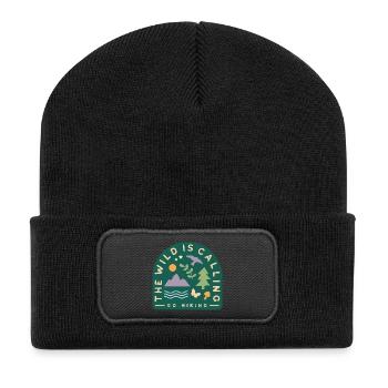 the-wild-is-calling-design - Recycled Patch Beanie - black - Front