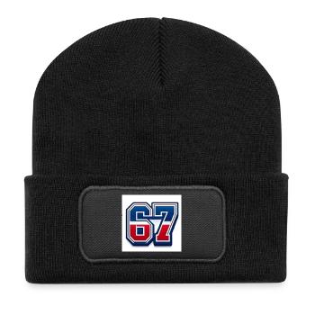 67 Patriotic Number - Recycled Patch Beanie - black - Front
