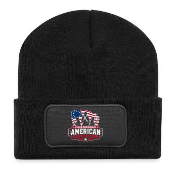 Fier descendant de la Révolution américaine - Beanie recyclé à patch - noir - Devant